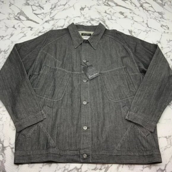 Men's Sean John Grey Casual Denim Jacket NWT